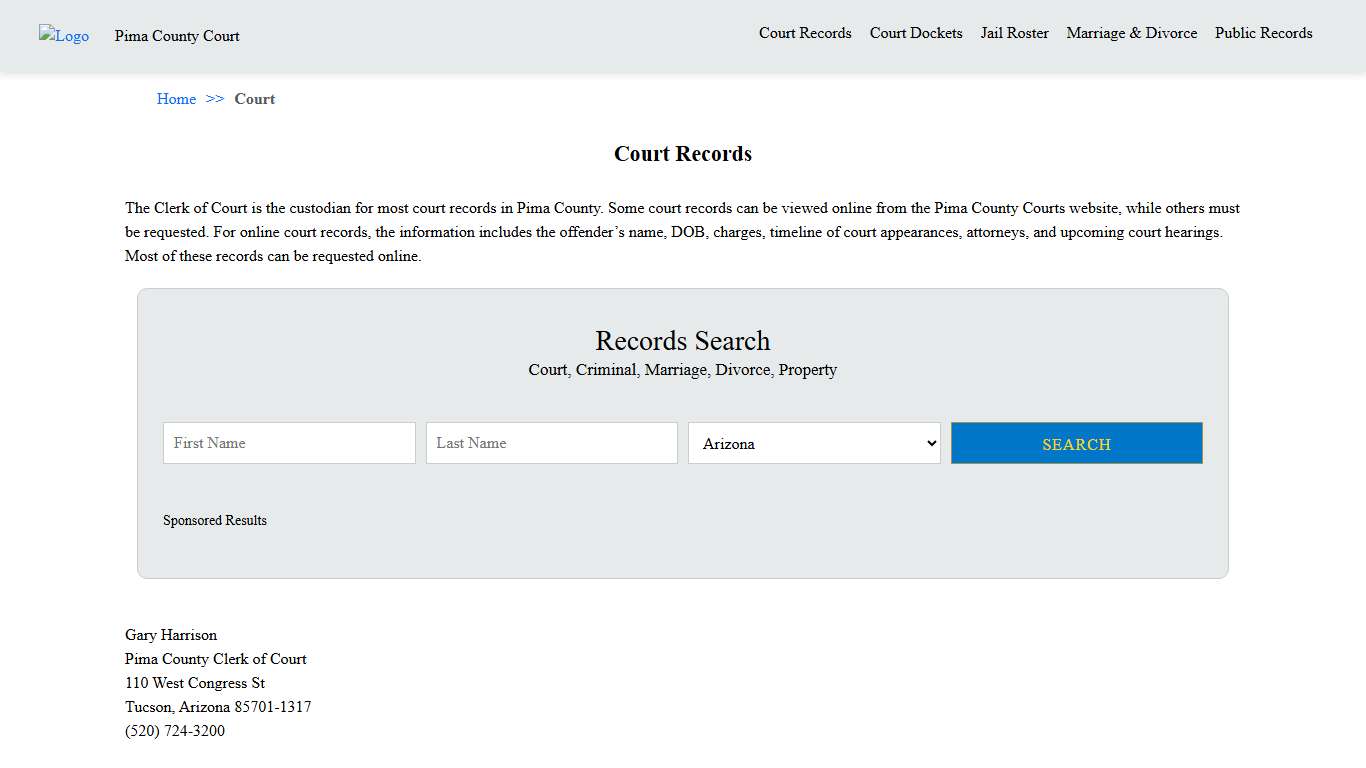 Court Records Pima County Court